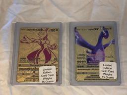 Lot of 2 POKEMON 15g Gold Cards-Mint condition