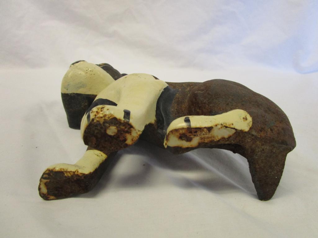 Cast iron Boston terrier door stop