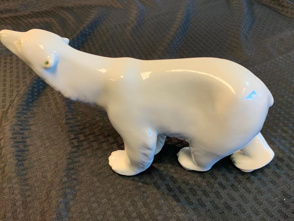 Vintage Royal Dux Porcelain POLAR BEAR Figure