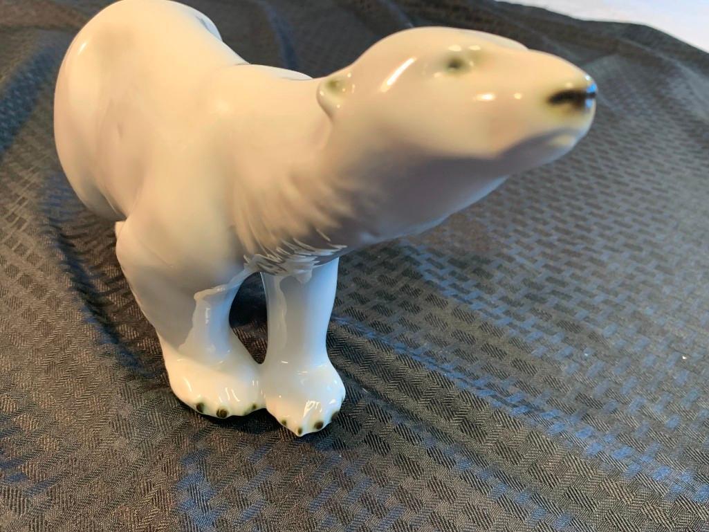 Vintage Royal Dux Porcelain POLAR BEAR Figure