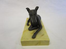 Mottahedeh design cast iron greyhound dog