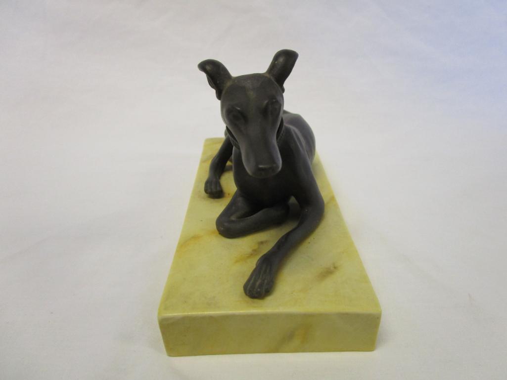 Mottahedeh design cast iron greyhound dog