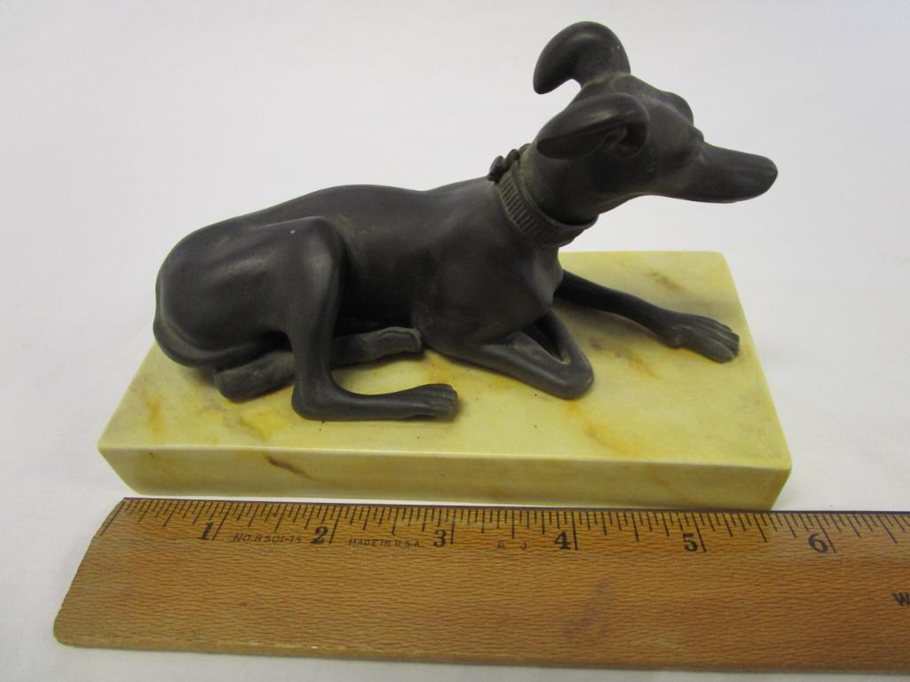 Mottahedeh design cast iron greyhound dog