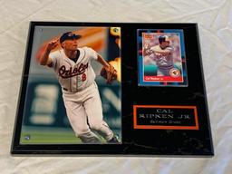 CAL RIPKEN JR Orioles Wall Plaque with Photo and Trading Card
