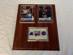 O'NEAL and HARDAWAY Orlando Magic Wall Plaque with Trading Cards