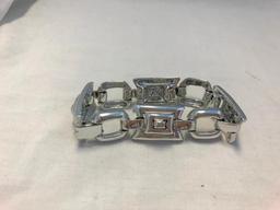 Lot of 3 Silver-Tone Bracelets