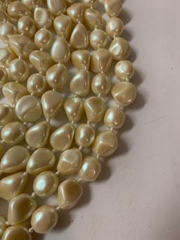 Lot of three costume pearl necklaces