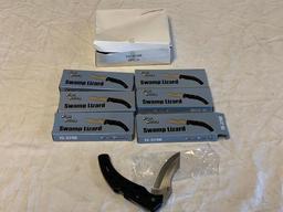 Lot of 6 Frost Cutlery Swamp Lizard Folding Knife 5? Closed Lock Back NEW IN BOX 15-329B