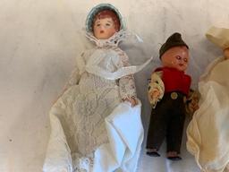 Lot of 7 Vintage Antique Dolls Miniature