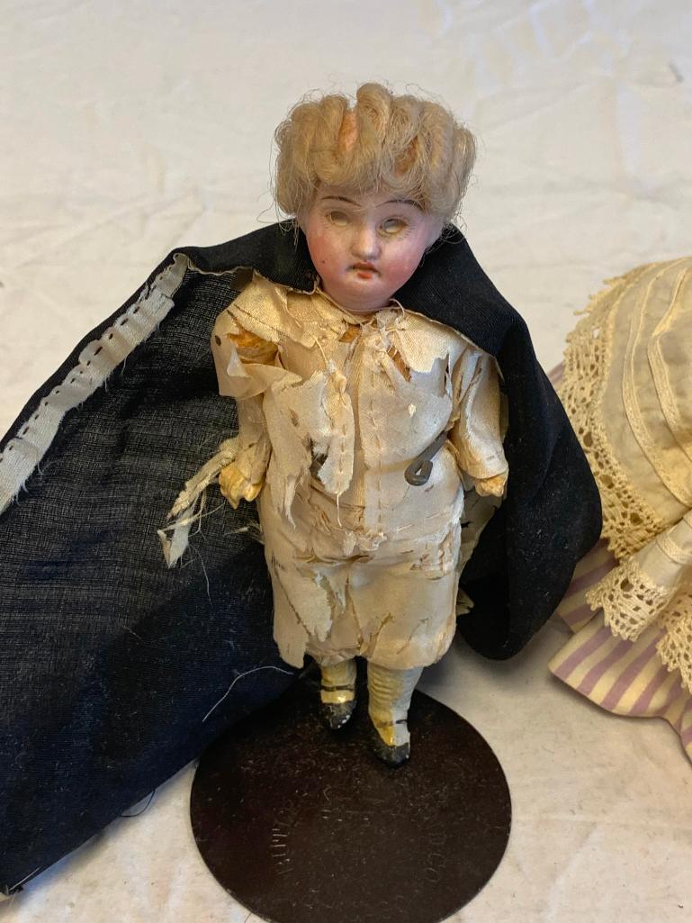 Lot of 4 Vintage Dolls with one Antique Bisque Doll