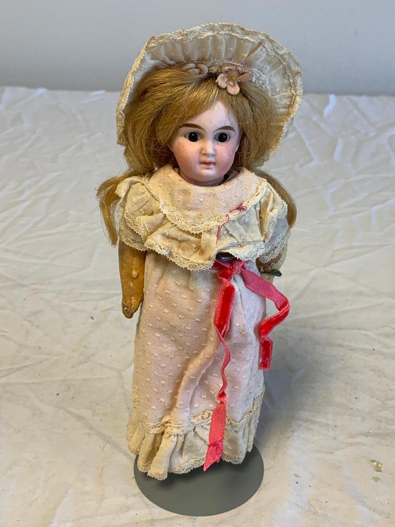 Antique 9" Bisque Doll with Outfit