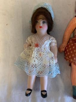 Lot of 4 Antique Bisque Dolls