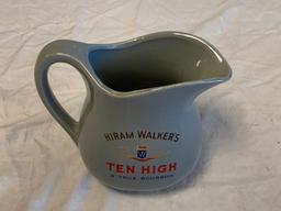 Whiskey Hiram Walker's Ten High True Bourbon Cocktail Pitcher Free Hendricks Gin