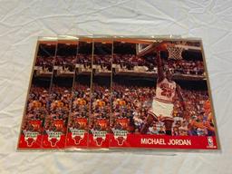 Lot of 5 MICHAEL JORDAN 8x10 Color Photos NBA Hoops Action Photos NEW