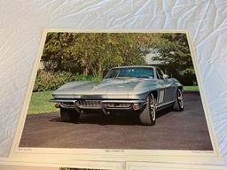 1962, 1966 and 1974 CORVETTE 20" x 16 3/4" Poster by Princeton 1977