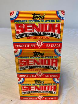 Lot of 3 1989 Topps Baseball Senior League Card Sets 132 cards per set