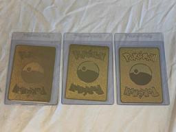 Lot of 3 POKEMON 15g Gold Cards- Lugia, Mewtwo GX and Mewtwo