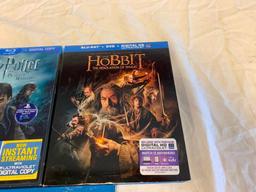 Lot of 5 BLU-RAY Movies Harry Potter, The Hobbit