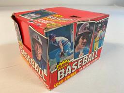 Open box of 1982 Fleer Baseball Stamps Stickers