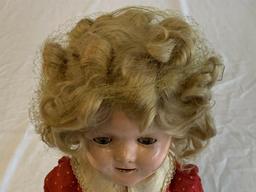 SHIRLEY TEMPLE 1930's Ideal Composition 18" Doll