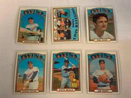 1972 Topps Baseball Lot of 13 TWINS Cards