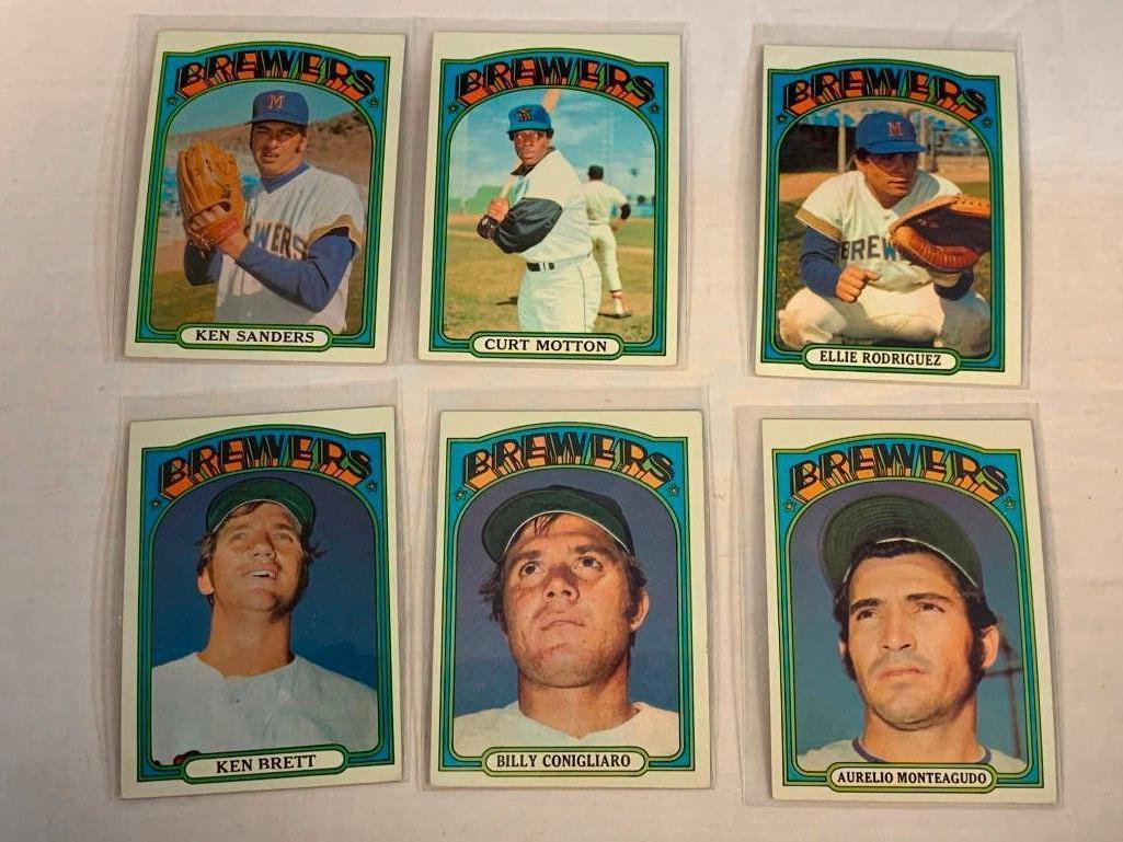 1972 Topps Baseball Lot of 17 BREWERS Cards