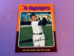 AL KALINE 1975 Topps 3000 Hits Highlight Card