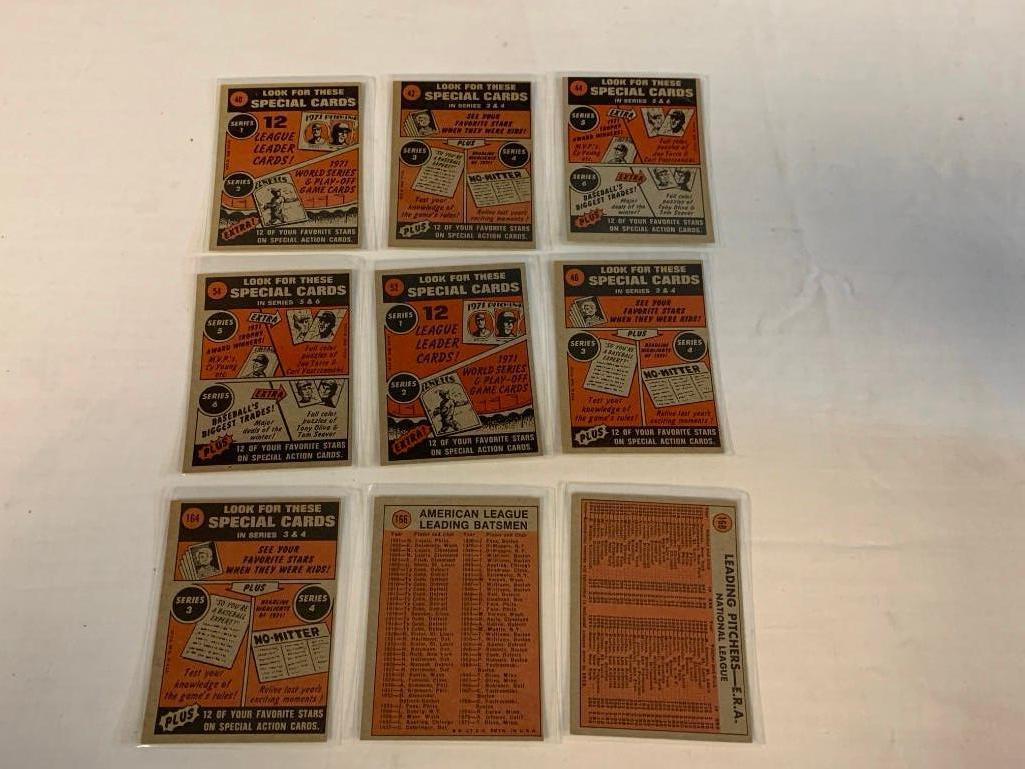 1972 Topps Baseball Lot of 32 IN ACTION Cards