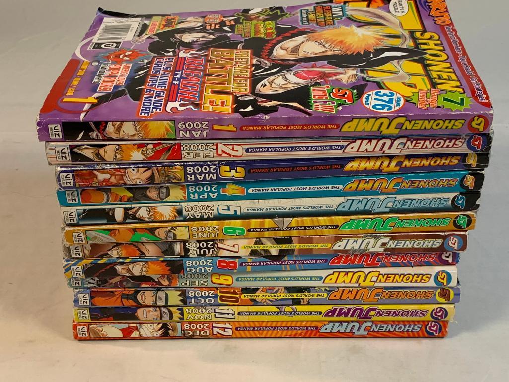 Lot of 12 SHONEN JUMP Anime Magazines 2008