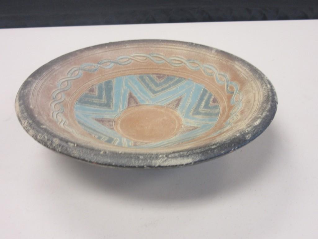 Southwestern Style Ceramic Bowl Blue/Brown