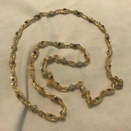 Lot of 3 Silver and Gold Tone Necklaces