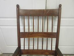 Vintage Oak Porch Rocking Chair (No Seat) 41.5"