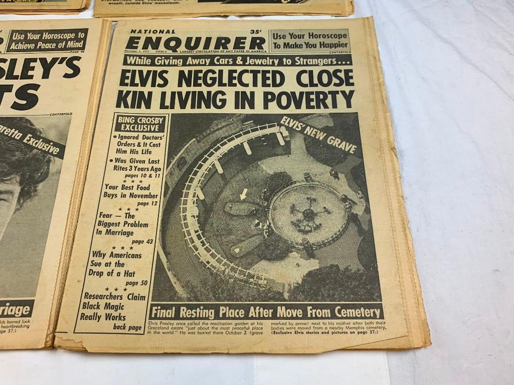 Lot of 6 Vintage ELVIS National Enquirer Magazines