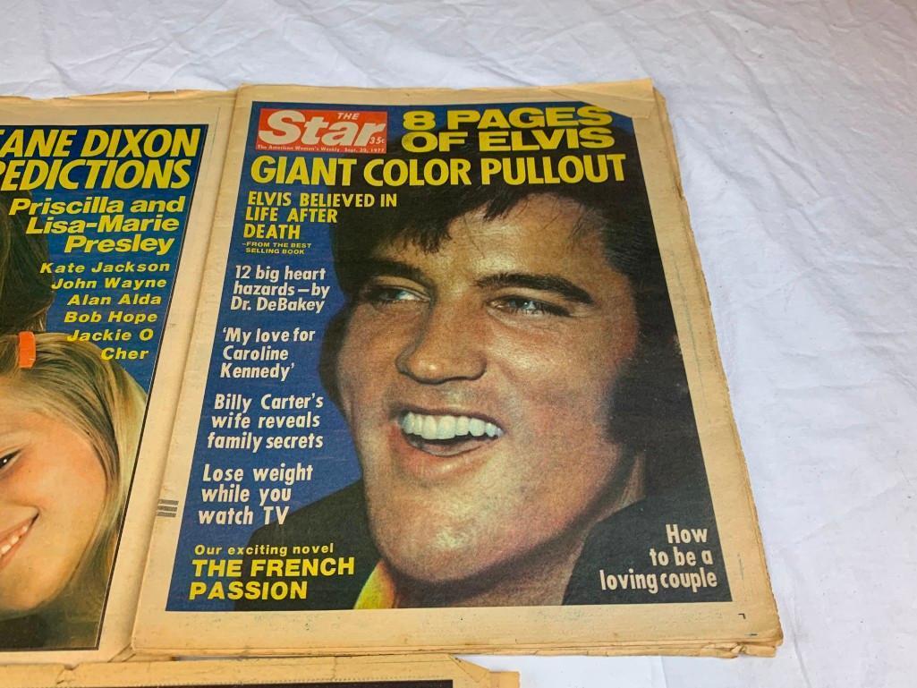 Lot of 5 Vintage ELVIS The Star...& other Magazines