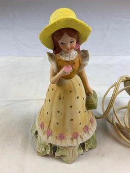 Vintage porcelain. Girl Figure Night Light