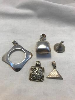 Lot of 5 Sterling Silver Misc. Charms/Pendants