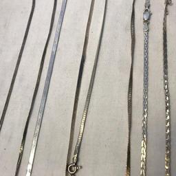 Lot of 4 Misc. Sterling Silver Chain Necklaces