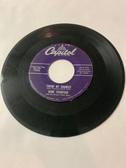 HANK THOMPSON AND HIS BRAZOS VALLEY BOYS It Makes No Difference Now / Taking My Chances 45 RPM 1956