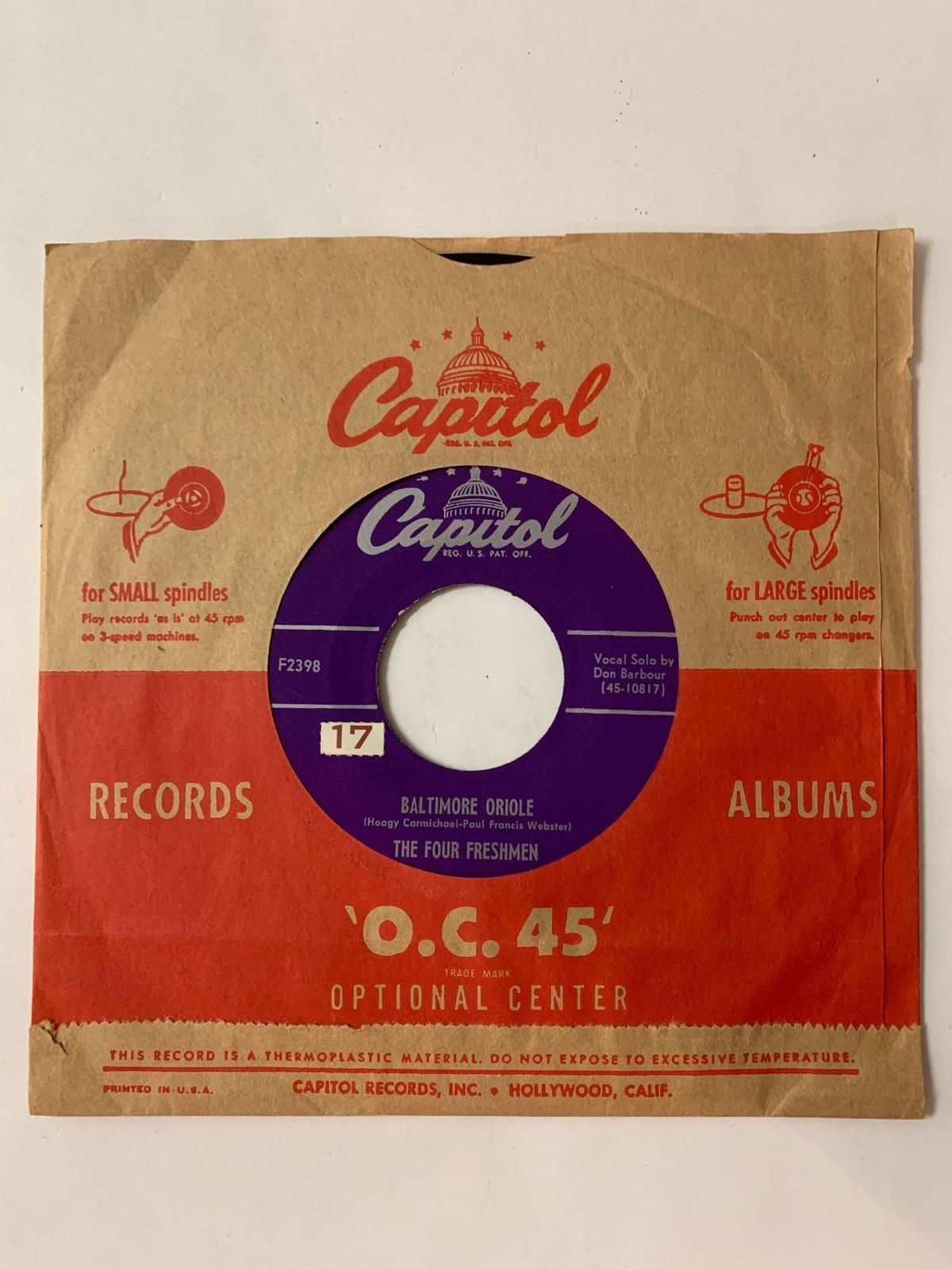 THE FOUR FRESHMAN Poinciana 45 RPM 1950s Record