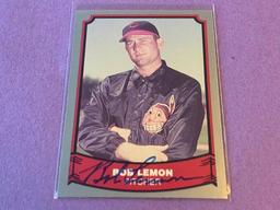 BOB LEMON Indians AUTOGRAPH Baseball Card