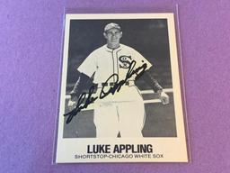 LUKE APPLING White Sox AUTOGRAPH Baseball Card