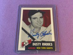 DUSTY RHODES Giants AUTOGRAPH Baseball Card