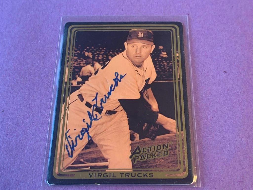 VIRGIL TRUCKS Tigers AUTOGRAPH Baseball Card