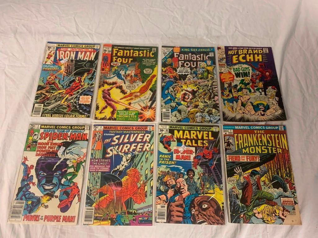 Lot of 8 Vintage Marvel Comics Iron Man, FF