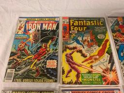 Lot of 8 Vintage Marvel Comics Iron Man, FF