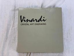 Vinardi Lead Crystal Art Engraved Signed Yamamoto Plate