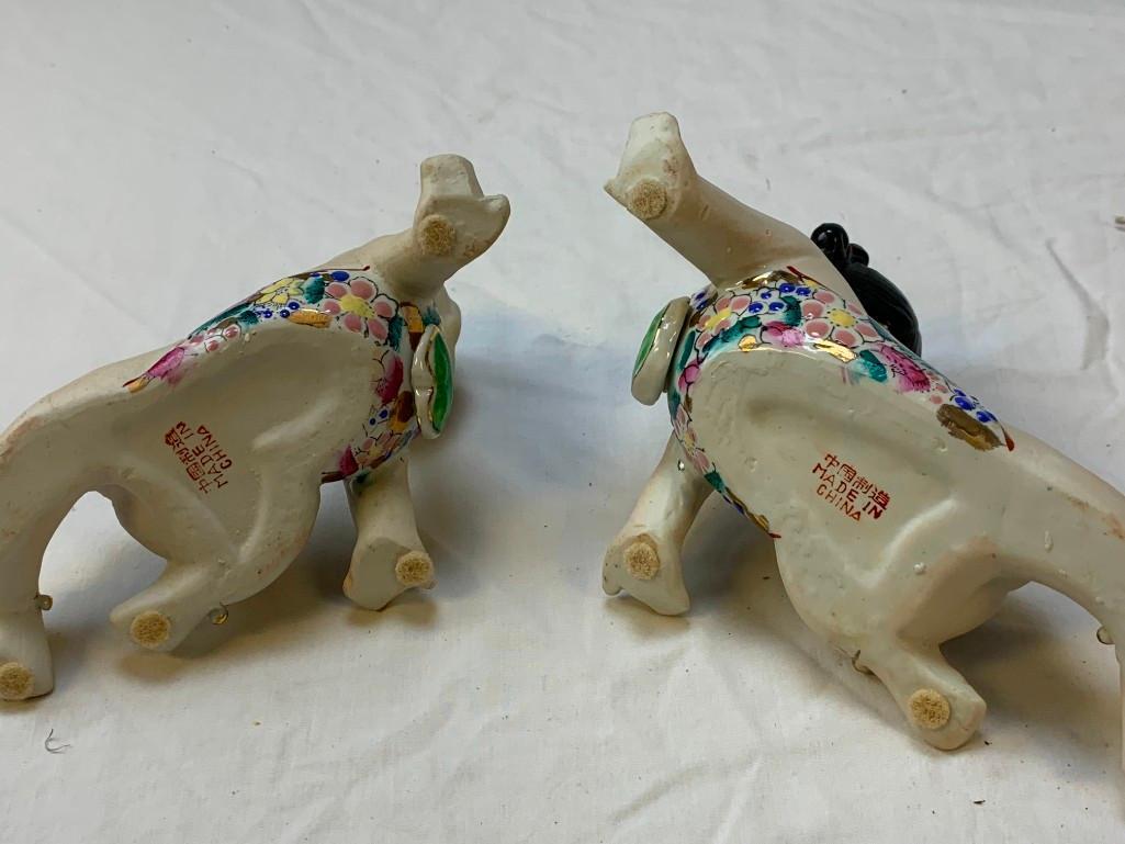 Lot of 2 Oriental Chinese Baby Crawling Figurines