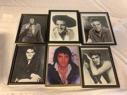 Lot of 6 ELVIS PRESLEY Framed Photos