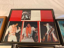 Lot of 6 ELVIS PRESLEY Framed Photos