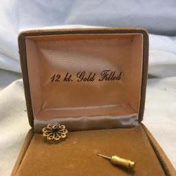 12 KT. Gold Filled Flower Stick Pin